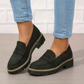 Mocassini da donna in camoscio - Scarpe casual slip-on con suola spessa - Disponibili in vari colori