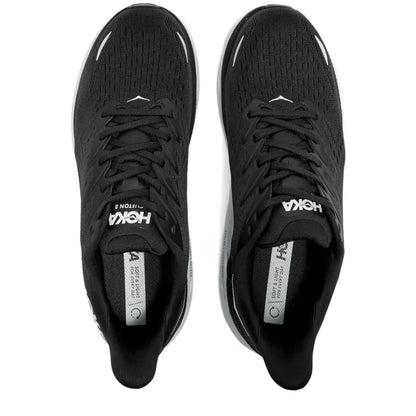 HOKA ONE ONE Women's Clifton 8 Sneaker Black/White