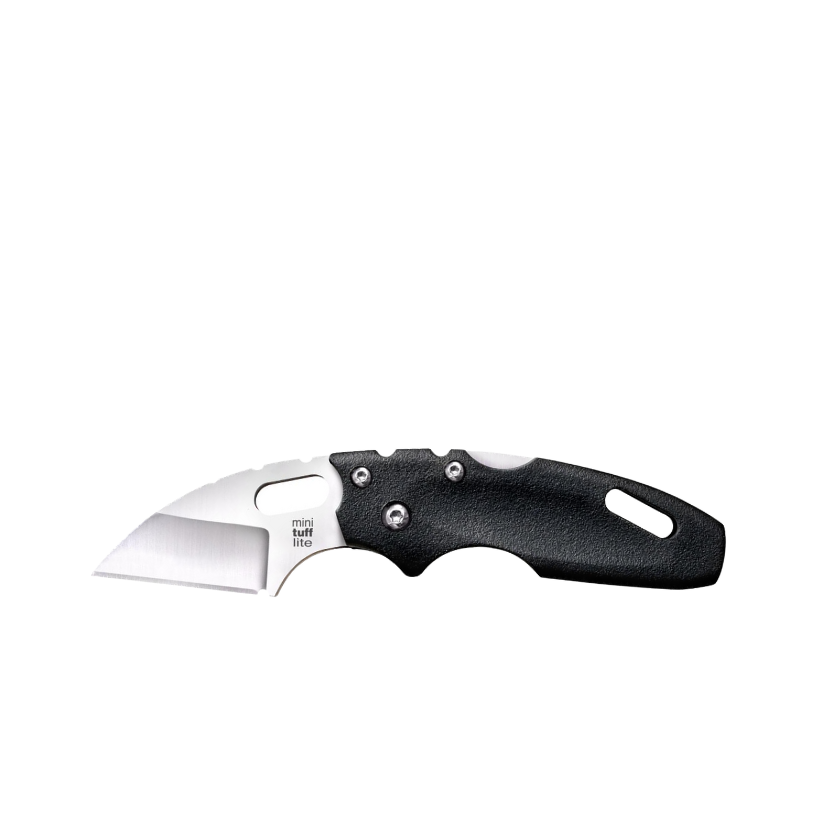 Cold Steel Mini Tuff Lite Plain EDGE Knife 2" Tri-Ad Lock S35VN Pocket Clip Handle Black