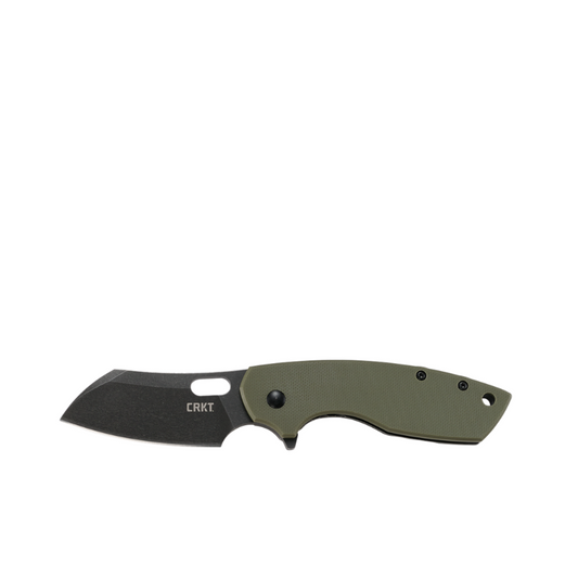 CRKT Large Pilar Frame Lock Everyday Carry Knives 2.4" Gray 8Cr13MoV Steel Green Handle