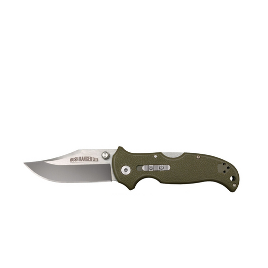 Cold Steel Bush Ranger Lite Knife 3.5" Ambidextrous Pocket Stainless Steel S35VN Green Handle