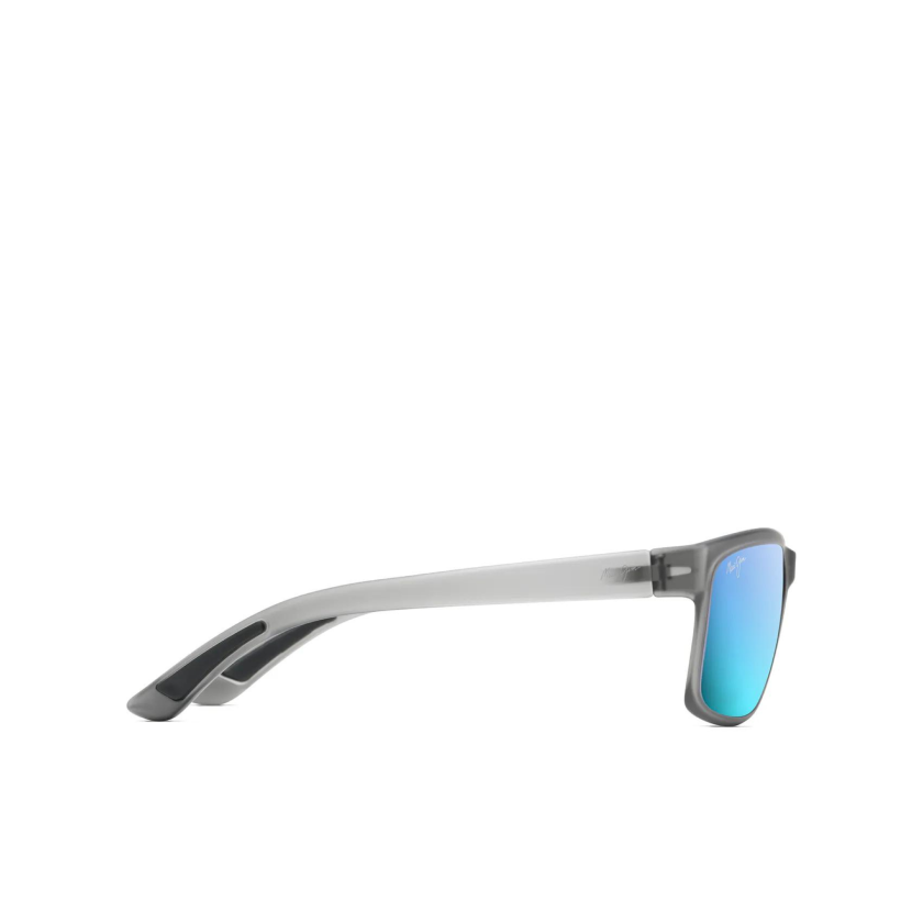 Maui Jim Pokowai Polarised Rimless Sunglasses B439 Translucent Matte Grey/Blue Hawaii