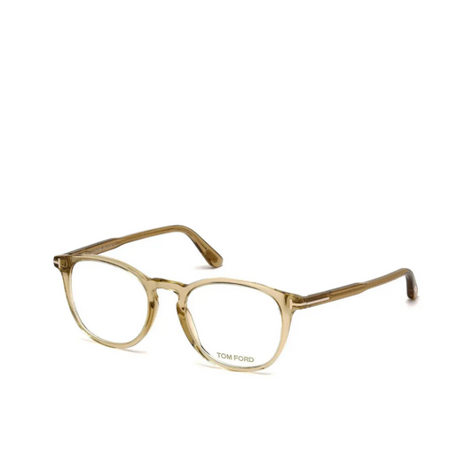 Tom Ford Rose Gold "T" Logo Glasses FT 5401 Shiny Light Brown/Clear