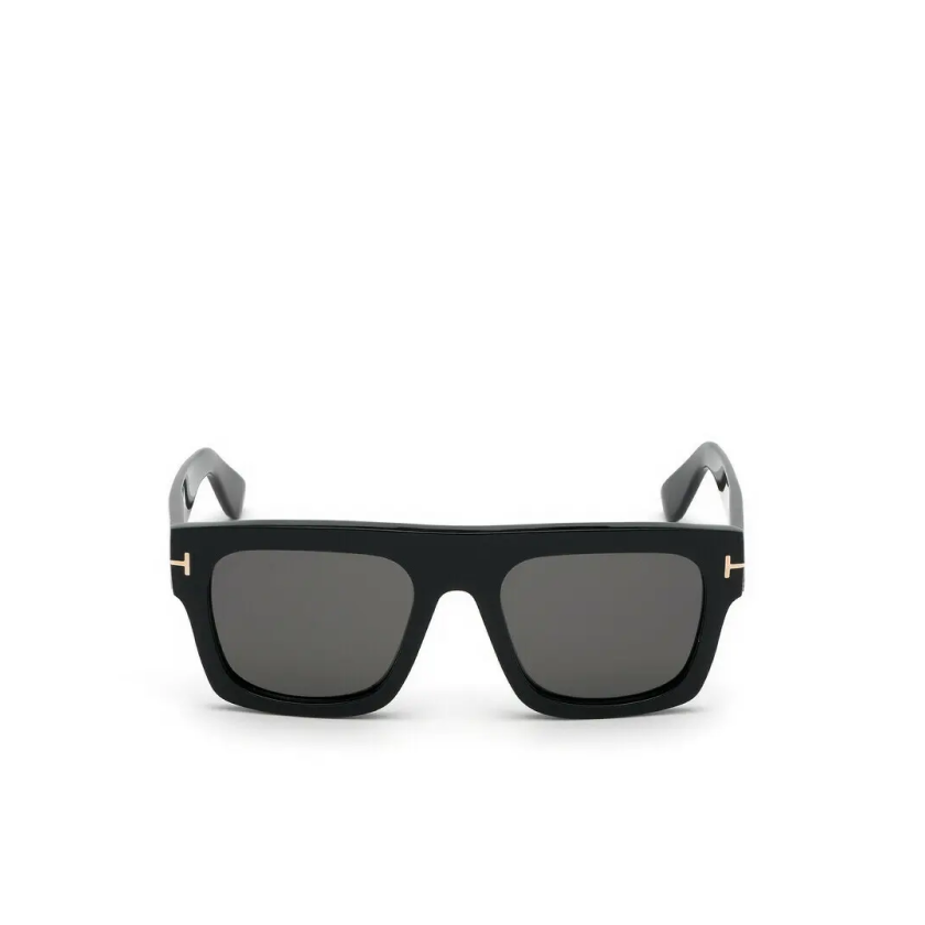 Tom Ford Fausto Sunglasses FT 0711 Shiny Black/Grey