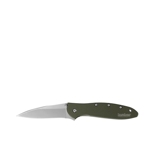 Kershaw Leek Pocket Knife Olive 3" 14C28N Stainless Steel Drop Point Blade