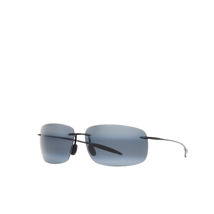 Maui Jim Breakwall Polarised Rimless Sunglasses H422 Gloss Black/Neutral Grey