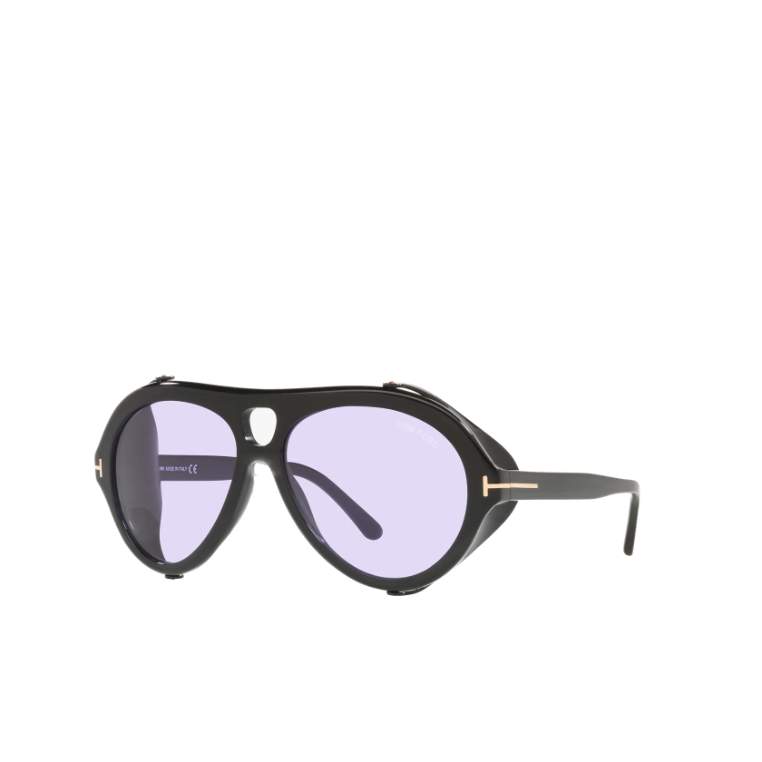Tom Ford Neughman Sunglasses FT 0882 Black Shiny/Violet